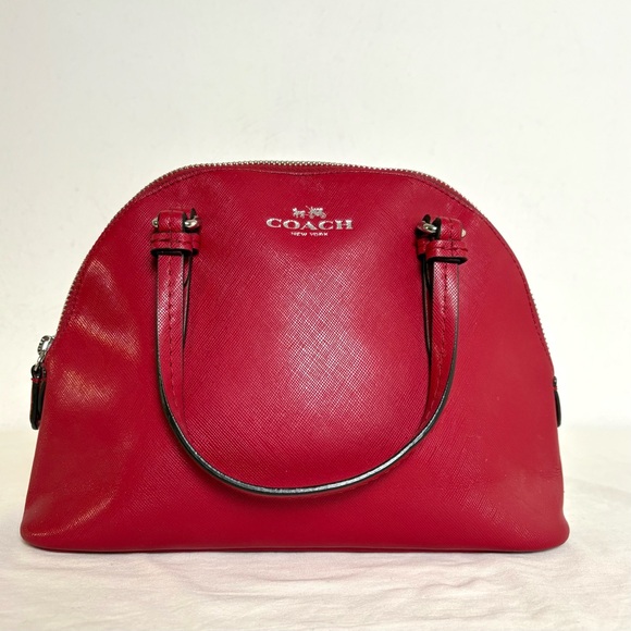 Coach Handbags - COACH Peyton F32582 Mini Dome Crossbody Bag Red